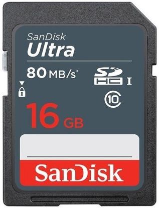  Зображення SANDISK Ultra 16GB SDHC Memory Card 80MB/s 